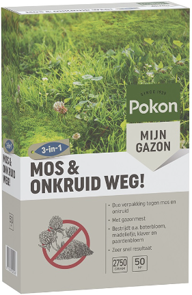 Mos & Onkruid Weg! voor gazon - Pokon
