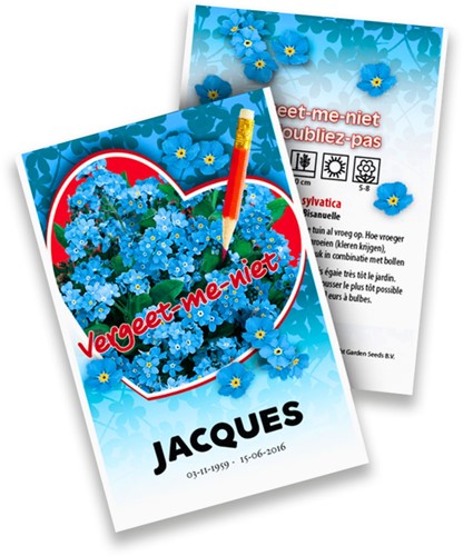 Vergeet-mij-Niet - Myosotis zakjes persoonlijk bedrukt - 100 stuks-2